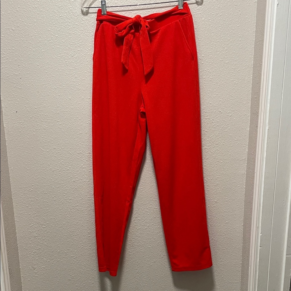 Orange/Red Lovepoem Tie-Waist Trousers